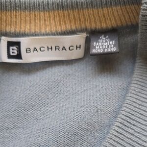 Bachrach Light Gray Cashmere Crewneck Sweater